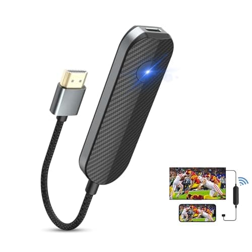 4K 1080P Wireless HDMI Display Adapter, WiFi Streaming Movies, Shows Receiver for i-Phone, i-Pad, Android, Tablet, Laptop, Window to HDTV/Monitor/Projector, Compatible Miracast, Air Play, DLNA