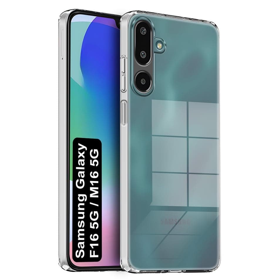 Fashionury Crystal Clear Case for Samsung Galaxy M16 5G / F16 5G | Yellowing Resistance | Transparent TPU Silicone | Raised Camera Lips | Slim Transparent Cover