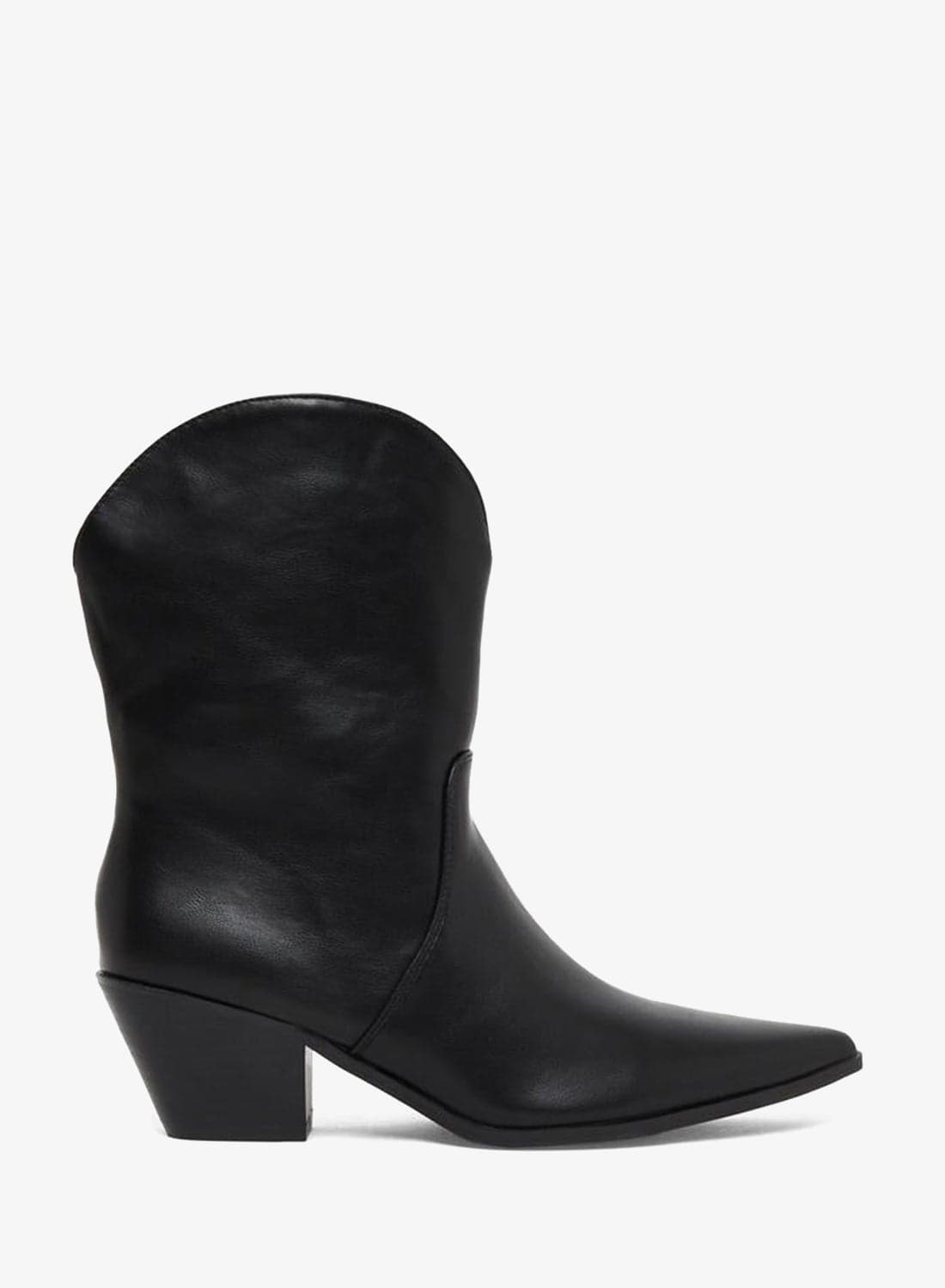 Black Western Ankle Boots — 38