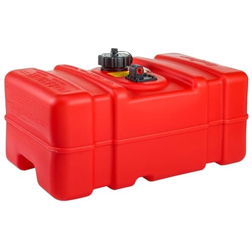 Scepter 9 Gallon Portable Marine Gas Can, Boat Fuel Tank, 2-Way Vented Cap, Built-In Fuel Gauge and Pick-Up, Handles, EPA & CARB Compliant, Rectangular, 22.9"L x 14.3"W x 11.5"H (08667)