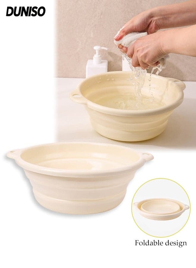 Collapsible Wash Basin,Portable Plastic Laundry Tub with Hanging Hole,Space Saving,Drop Resistant and Pressure Resistant,Suitable For Bathroom, Kitchen, Camping, Outdoor