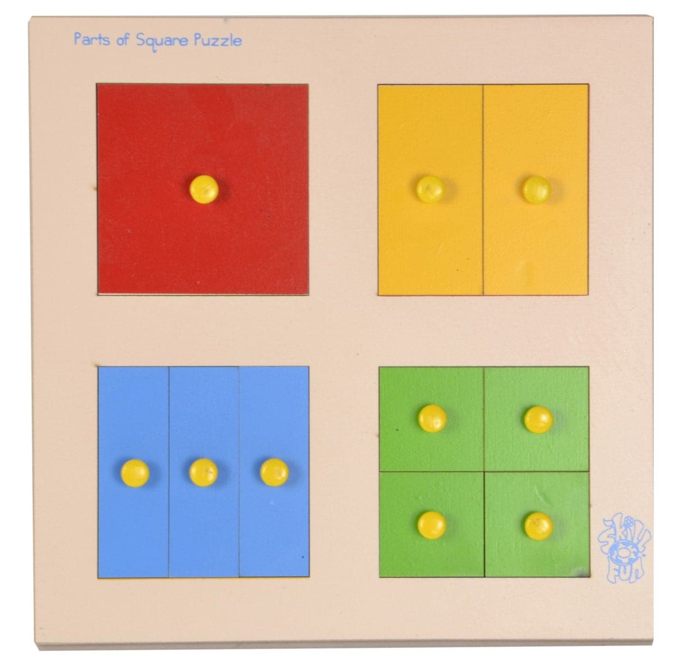 Skillofun Wooden Parts Of Square Tray with Knobs