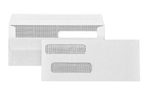 500 No 8 Flip and Seal Double Window Security Check Envelopes Designed for Quickbooks Printed Checks Number 8 Size 3 58 Inch x 8 1116 Inch