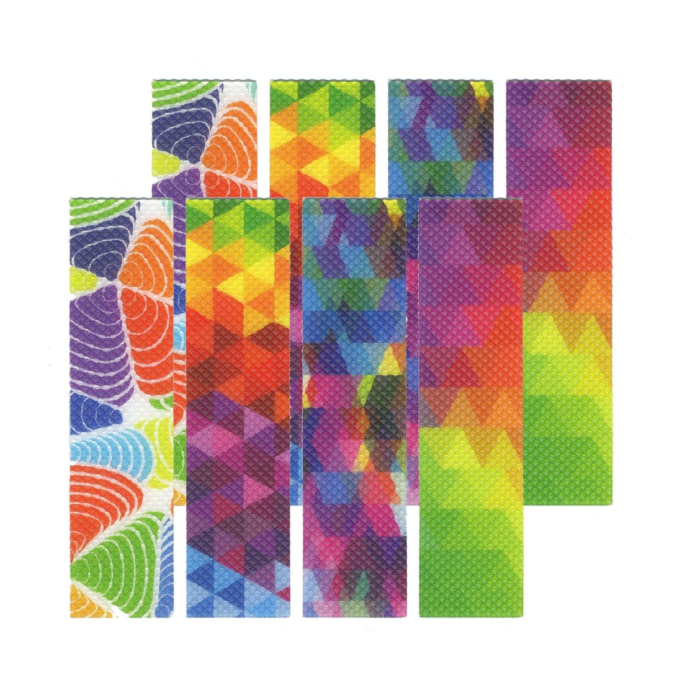 Zen Strips for Anxiety Relief and Focus 8 Sensory Strips Bumpy Texture Brights Tactile Fidget S3