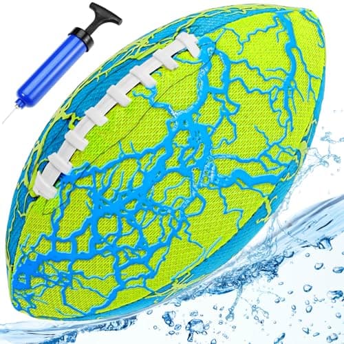 Jasonwell Waterproof Football Pool Toys - Strong Grip Soft Football for All-Weather Play Pool Games Beach Toys Water Footballs Outdoor Sports Toy Christmas Birthday Gifts for Kids Boys Teens Adults