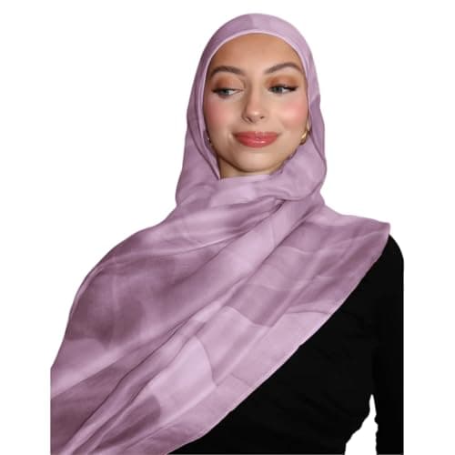 ZGMYC Women's Watercolor Floral Print Hijab Scarf Soft Modal Cotton Muslim Head Wraps Shawls Fahion Islamic Instant Hijab