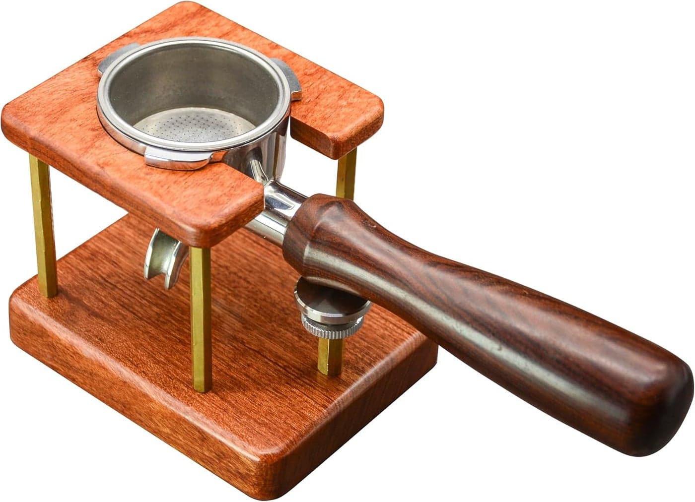 NEOUZA Coffee Tamping Station Portafilter Stand Holder Fits Most Espresso MachineAdjustable Height 51mm