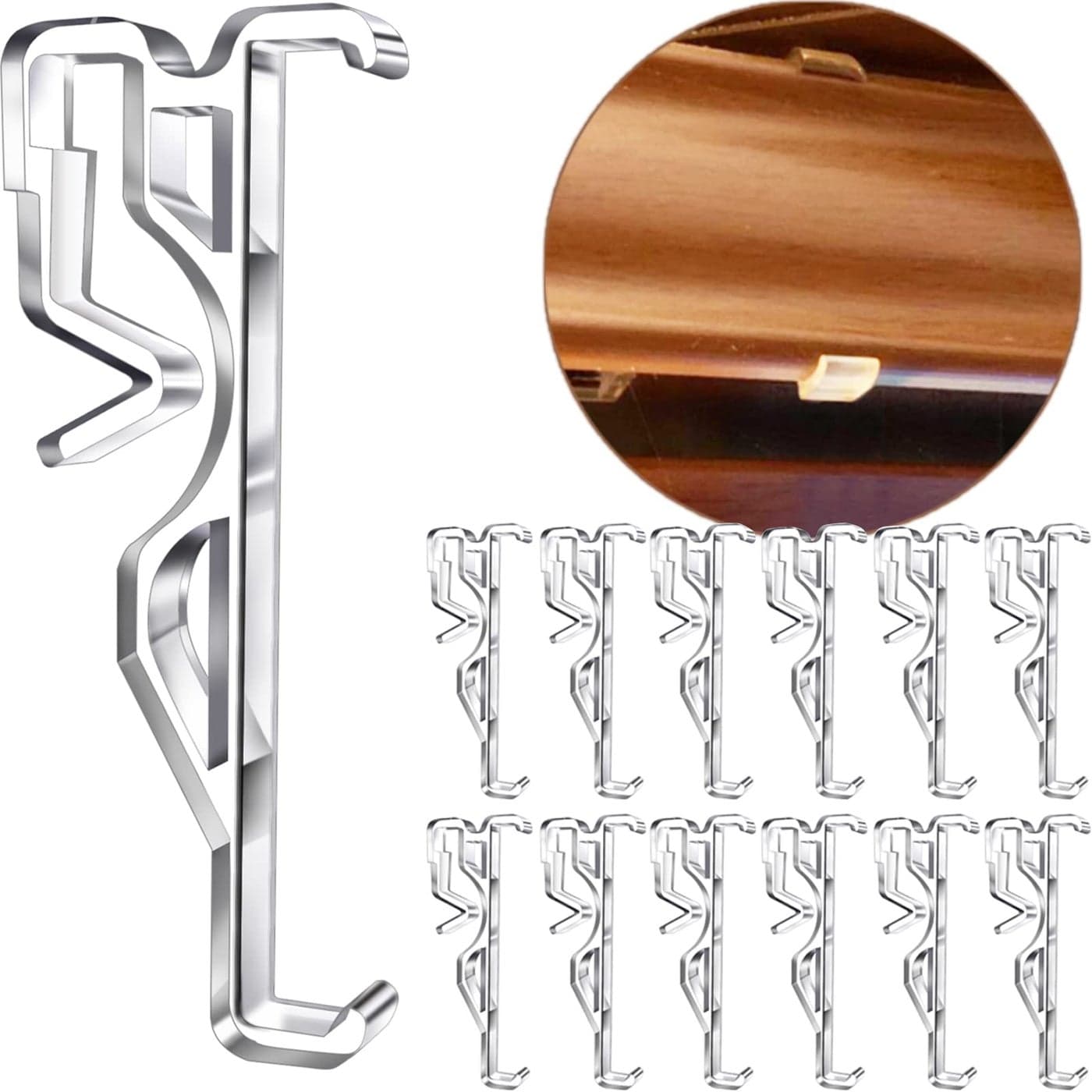 25 Inch Valance Clips Clear Plastic Valance Clips for Blinds Hidden Window Blind Clips for Horizontal Blind Valance 12 PCS