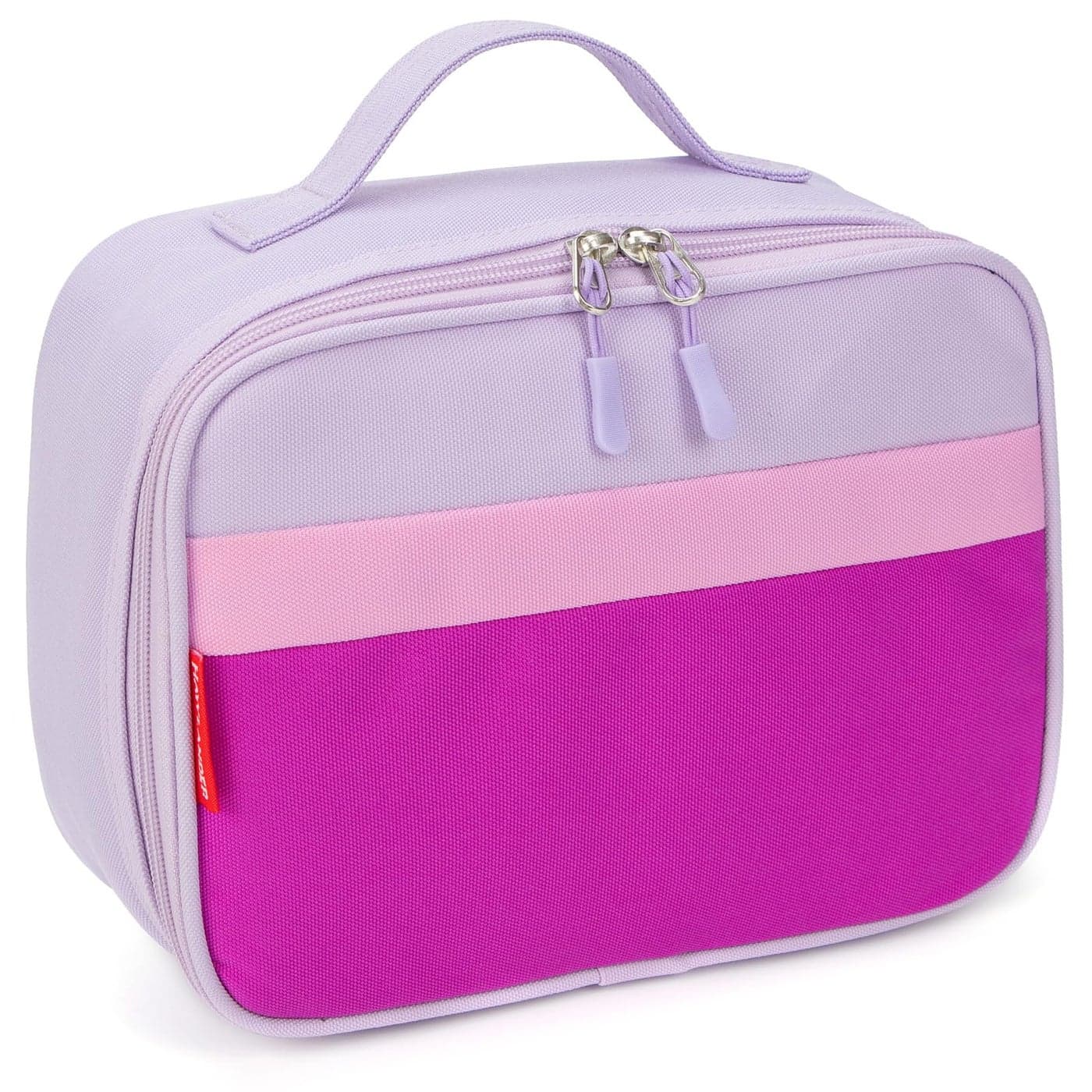 HawLander Insulated Kids Lunch Box Bag for Boys and Girls with Side Bottle Holder Purple