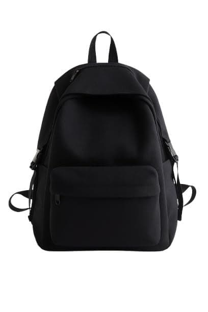Craftwood School Backpack for Teen Girls, Boys Waterproof High School Backpack for Student Bookbag College Backpack for Women Men Casual Daypack Travel Aesthetic Backpacks Black (Black FL)