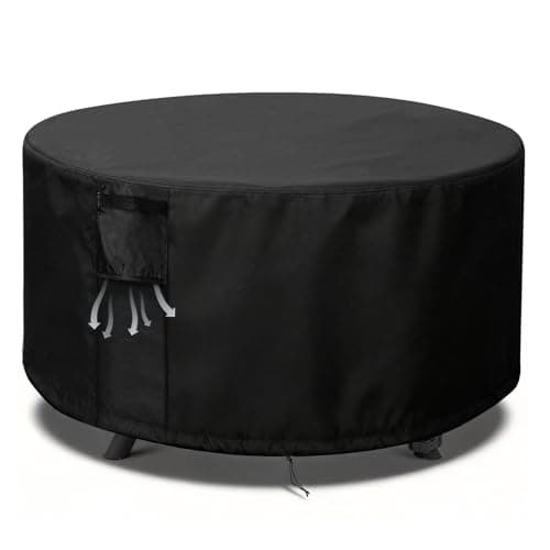 TheElves Fire Pit Cover Round 42in Firepit Covers Round Waterproof Heavy Duty for 4142 Inch Propane Firepits Gas Firepits Fireplace Fire Table Fire Ring 42D x 22H