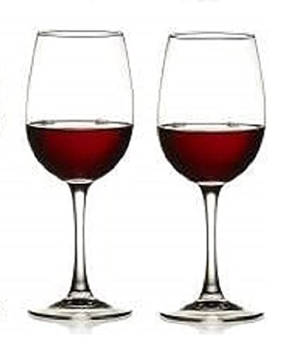 HOME CRAF Stylish Curve Red White Wine Glass Brandy Glass 310 ML Set of 2 Elegant Barware Glasses for Champagne Water Juice Beer Cocktails and Mix Drinks Unique Long Champ Glasses
