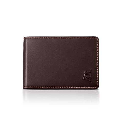 Kings Loot Wallet for Men | Minimalist Slim RFID Blocking Leather Design with Cash Pocket & Card Pull Strap | Holds 1-15 Cards | Stylish & Durable Wallets (Umber)