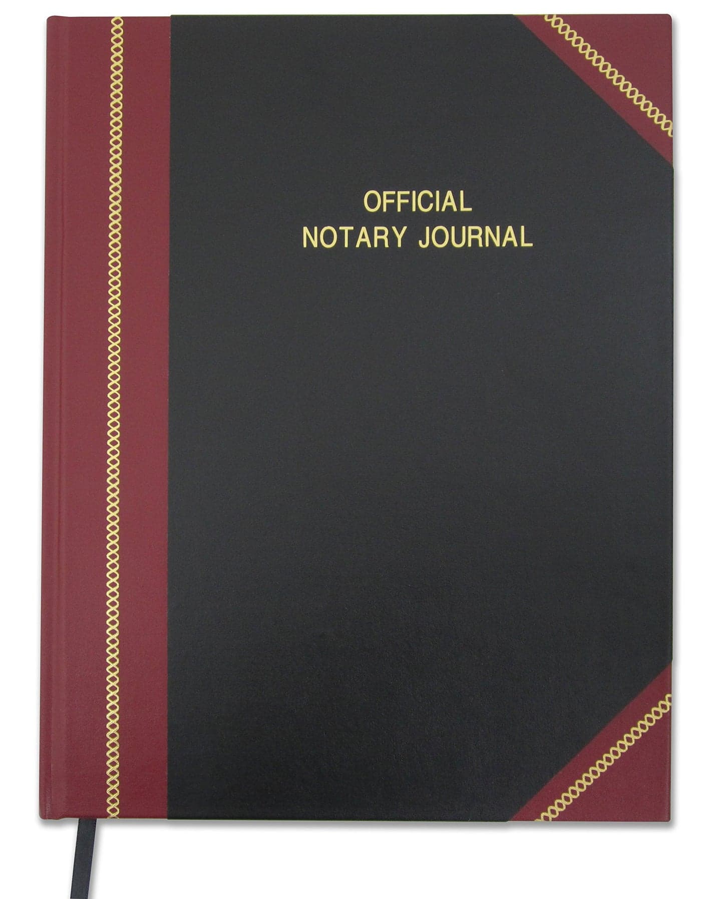 BookFactory Official Notary JournalLog Book 168 Pages 85 X 11 668 Entries 49 of 50 State Journal of Notarial Acts Black and Burgundy Cover Hardbound LOG1687CSLKMST71Notary