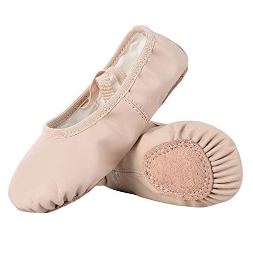 Dynadans Soft Leather Ballet Shoes/Ballet Slippers/Dance Shoes for Girls and Boys (Toddler/Little/Big Kid/Women)-Nude-10M Toddler