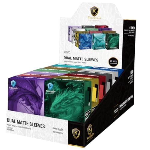 1200PCS MTG Card Sleeves Katomula 12 Colors Dual Matte Card Sleeve with Black Interior Smooth Shuffle Standard Size Deck Card Sleeves for MTG PKM TCG and Game Cards
