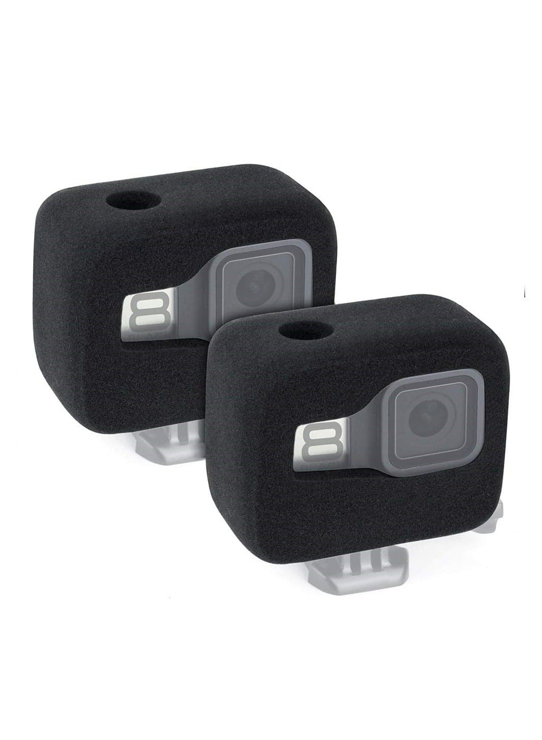 Windslayer Cover Housing Frame Case for GoPro Hero 8 Black, 2-Pack Foam Windshield Housing Case Cover, Reduces Wind Noise for Optimal Audio Recording