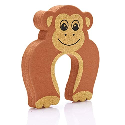 Smart Saver Pack Of 2 Baby Proofing Doors Made Easy With Soft Yet Durable Foam Door Stopper. Prevents Finger Pinch Injuries, Slamming Doors, And Child Or Pet From Getting Locked In Room,Brown