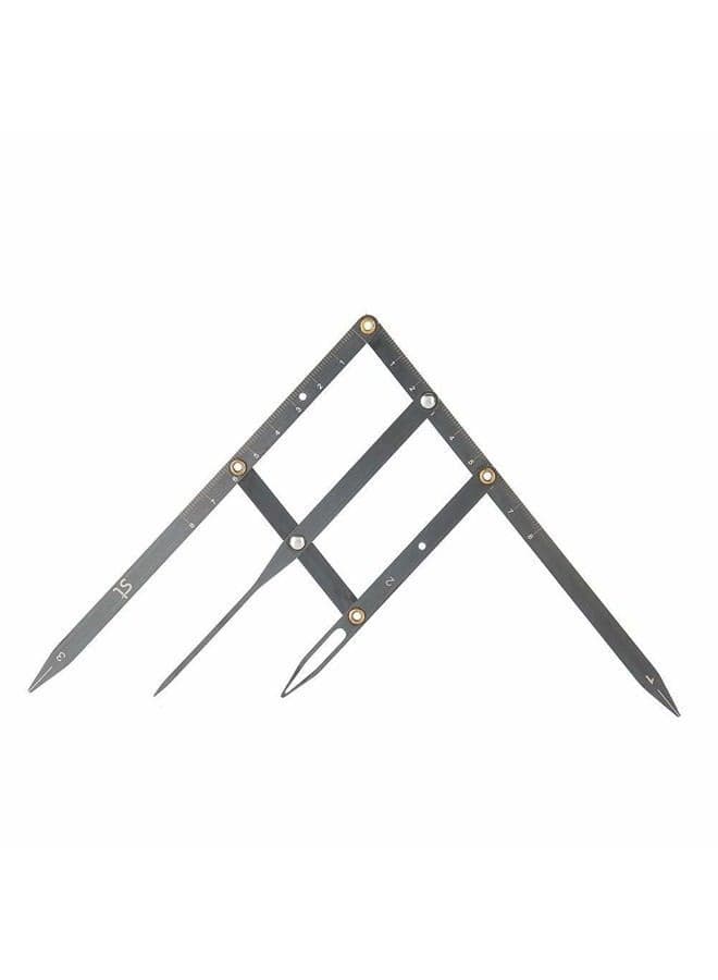 Eyebrow Ruler with Golden Ratio, Stainless Steel Tattoo Eyebrow Measuring Ruler Eyebrow Caliper, Flexible Semi Permanent Eyebrow Tattoo Designing Shaping Tools