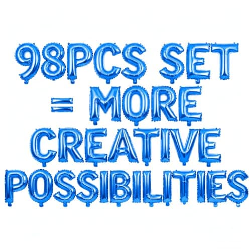 98 Pcs Blue Letter Balloons Custom 3 Set AZ Set for Personalizing Names Phrases Party Supplies Banners with 1 Set AEOLMPRST 20Pcs for WeddingBirthdaysAnnivsGrads Party Banner Custom Phrase
