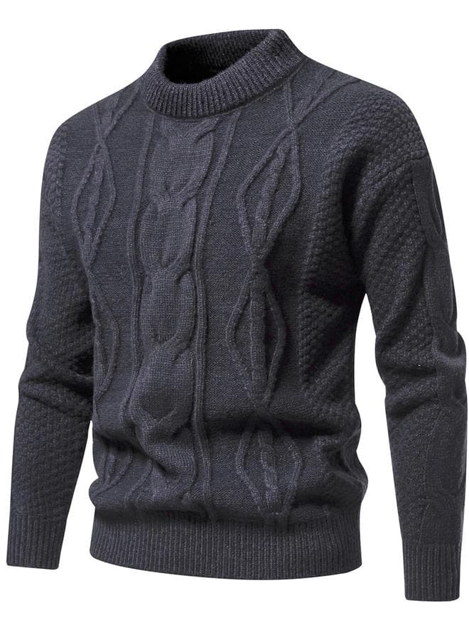 Take Two Navy Blue Cable Knit Sweater
