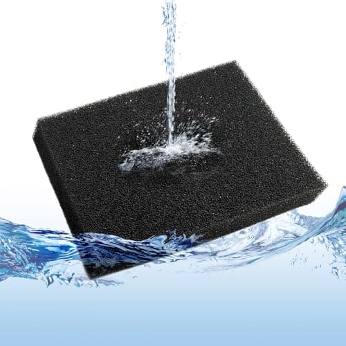 EKIND 1 Piece Aquarium Filter Foam Pad, Cut-to-Size Black Bio Sponge Filter Media Pad for Fish Tank, Durable, High-Efficiency Water Purification(Mesopores, 7.87" x 7.87" x 0.78")