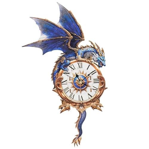 Jollitot 3D Puzzles for Adults Blue Dragon Wall Clock 3D Wooden Puzzles Clock Kits for DIY Birthday Gift for Women Men Home Decor Holiday Christmas