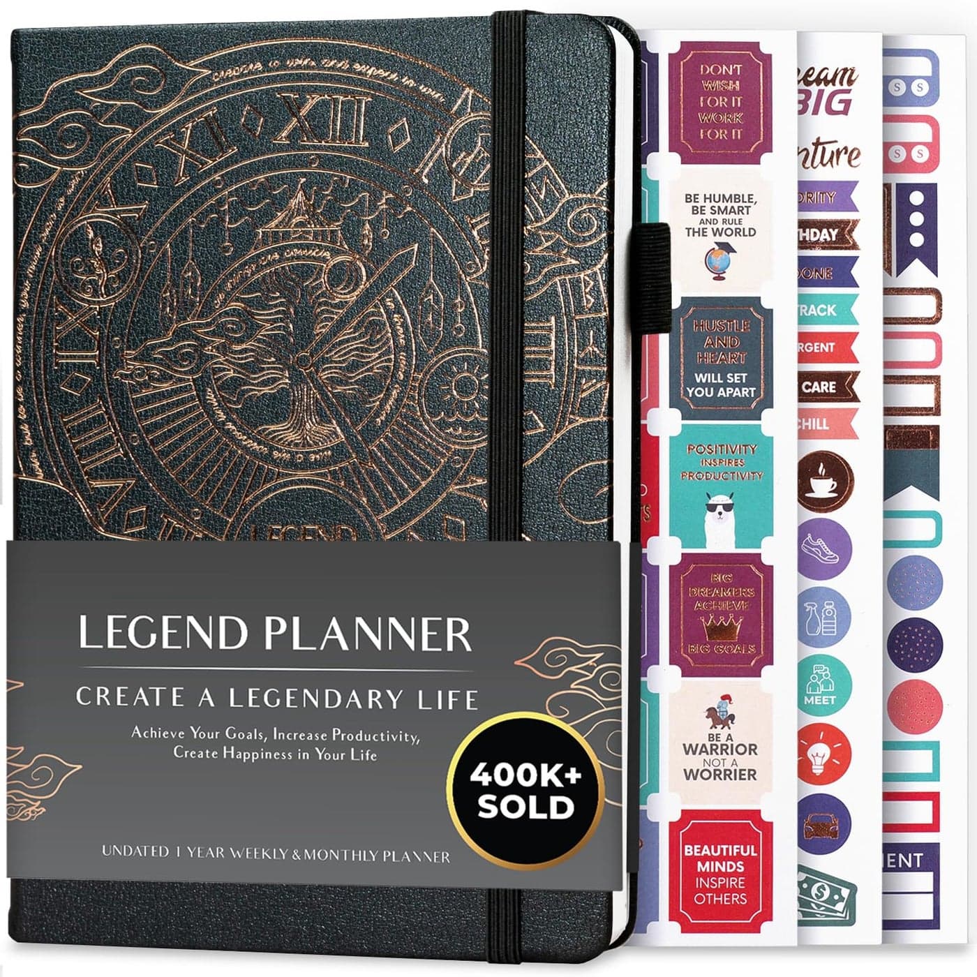 Legend Planner Weekly Monthly Life Planner to Hit Your Goals Live Happier Organizer Notebook Productivity Journal A5 Mystic Gray