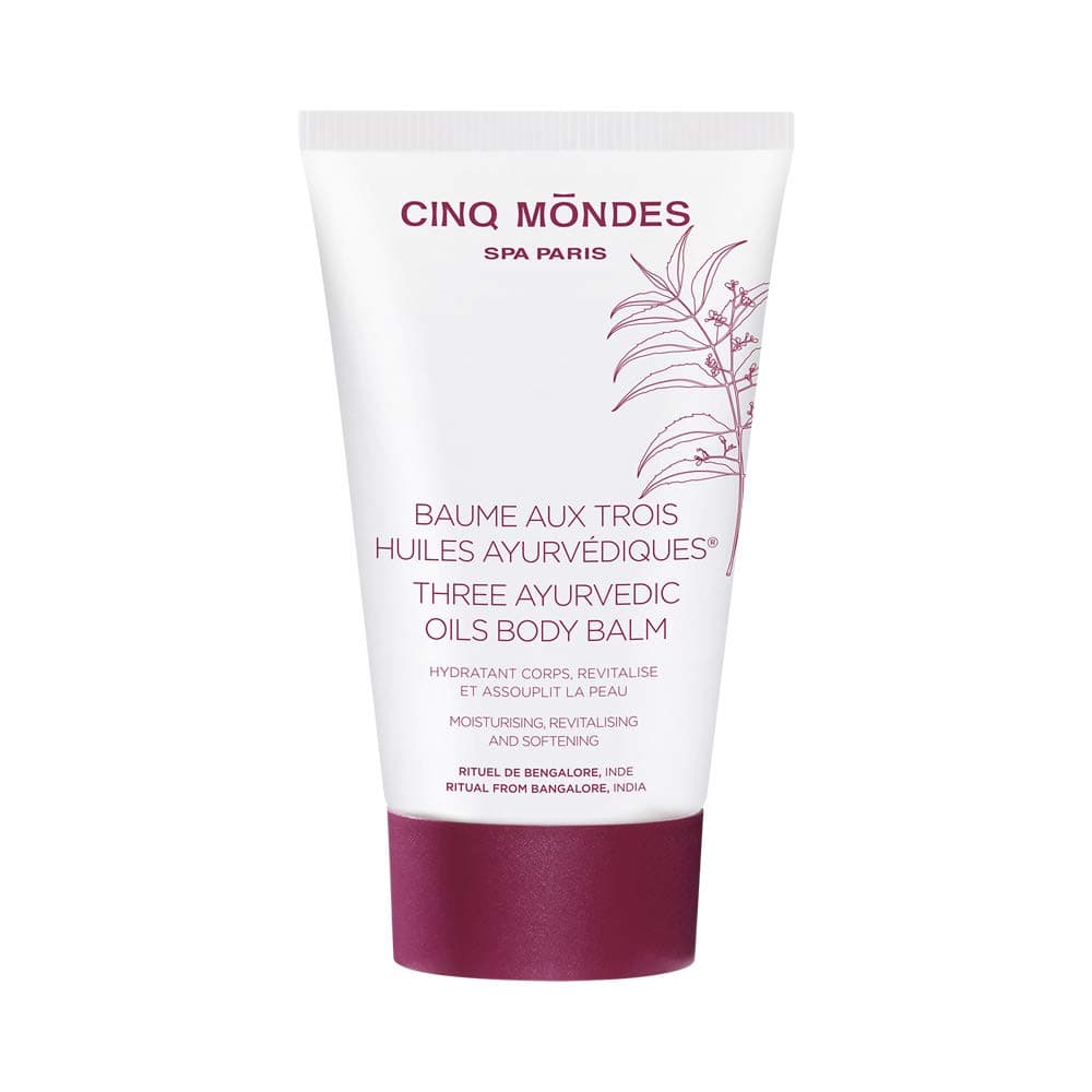 Cinq Mondes Three Ayurvedic Oils Body Balm 50 FlOz Creamy LightWeight Vanilla Lotion For Supple And Silky Skin Sesame Oil Neem Oil And Boswellia Oil