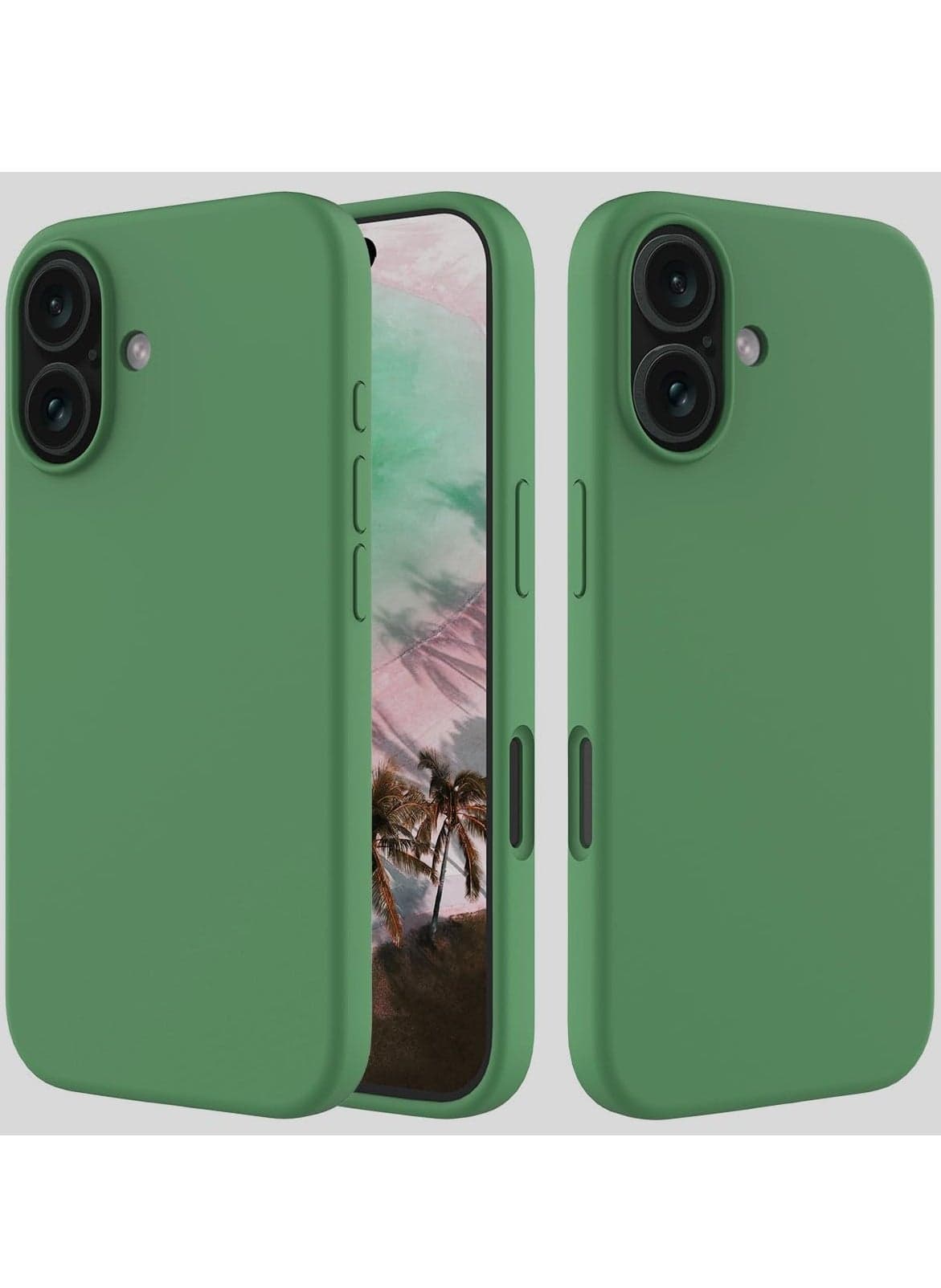 iPhone 16 Slim Fit Matte Green TPU Case – Soft, Flexible, Shock-Resistant Silicone Back Cover
