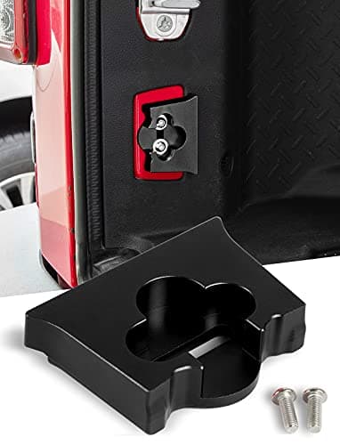 Savadicar TL01 Tailgate Limiter Aluminum Alloy Rear Trunk Door Latch Tail Gate Stopper for 20072018 Jeep Wrangler JK JKU 2Door 4 Door Tailgate Replacement Accessories Black 1 PCs