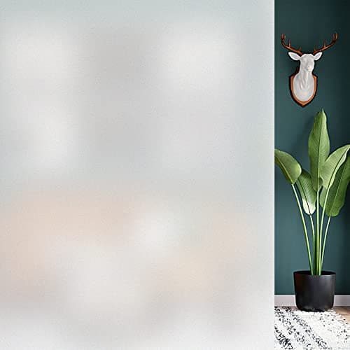 HIDBEA Frosted Window Privacy Film Non Adhesive Static Cling Glass Stickers Sun UV Blocking Heat Control Door Covering Decals for Home Office 295 x 1575 Inch