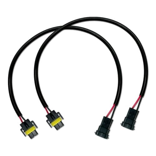DAMA H11 H8 Wiring Harness Connector Extension Cable for Headlight Fog Light Halogen Bulb 17 Long Wires Pack of 2
