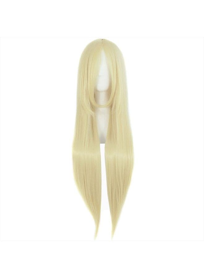 32" 80cm Long Straight Anime Costume Cosplay Wig Party Wig (Light Blonde)