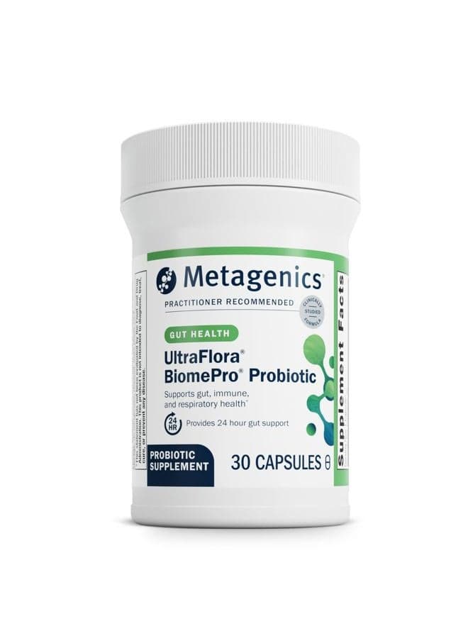 UltraFlora BiomePro Probiotic Supplement - 105 Billion CFU Multistrain Formula with Lactobacillus Acidophilus - Shelf-Stable for Digestive Health, Gut Flora & Immune Support* - 30 Capsules
