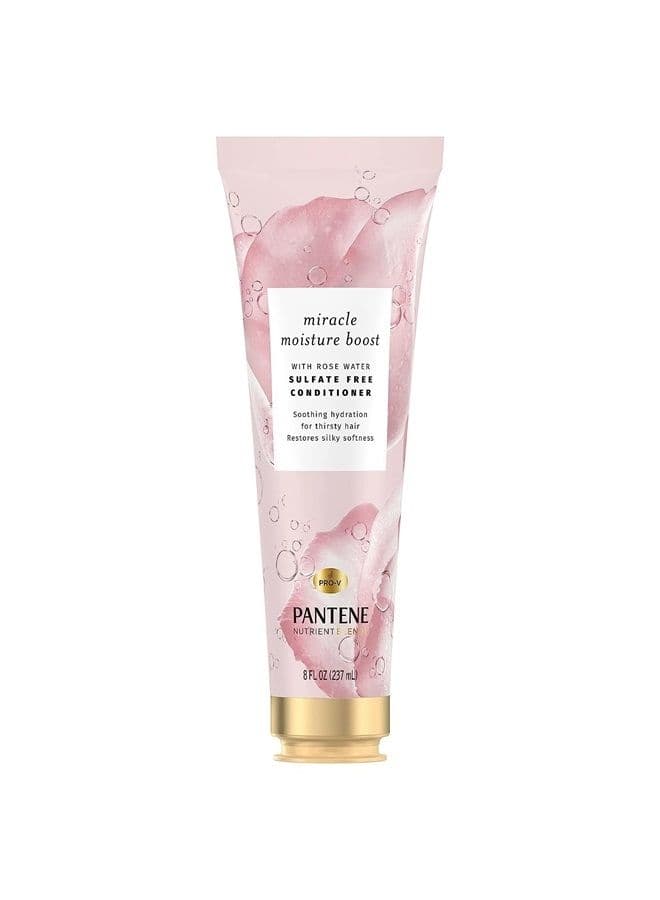 Nutrient Blends Miracle Moisture Boost Rose Water Conditioner for Dry Hair, Sulfate Free, 8 Fl Oz