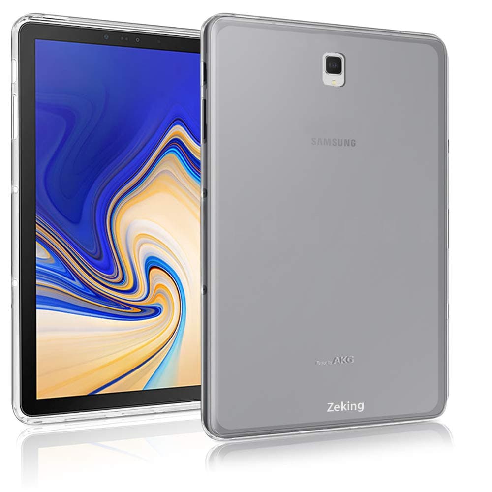 Zeking for Galaxy Tab S4 (10.5 inch) T835 T830 Case, Ultra Slim Thin Anti-Scratch TPU Rubber Soft Skin Silicone Premium Protective Case Cover for Galaxy Tab S4 (10.5 inch) (Transparent)