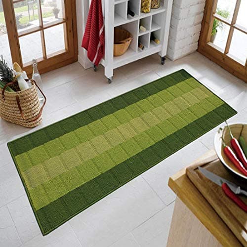 Status Contract Polypropylene Anti Skid Runner for Living Area | Rug for Bedroom |Rug for Dining Kitchen | Rug for Dining Table | Rug for Floor with Anti Slip Backing- 56X140 CM, Green