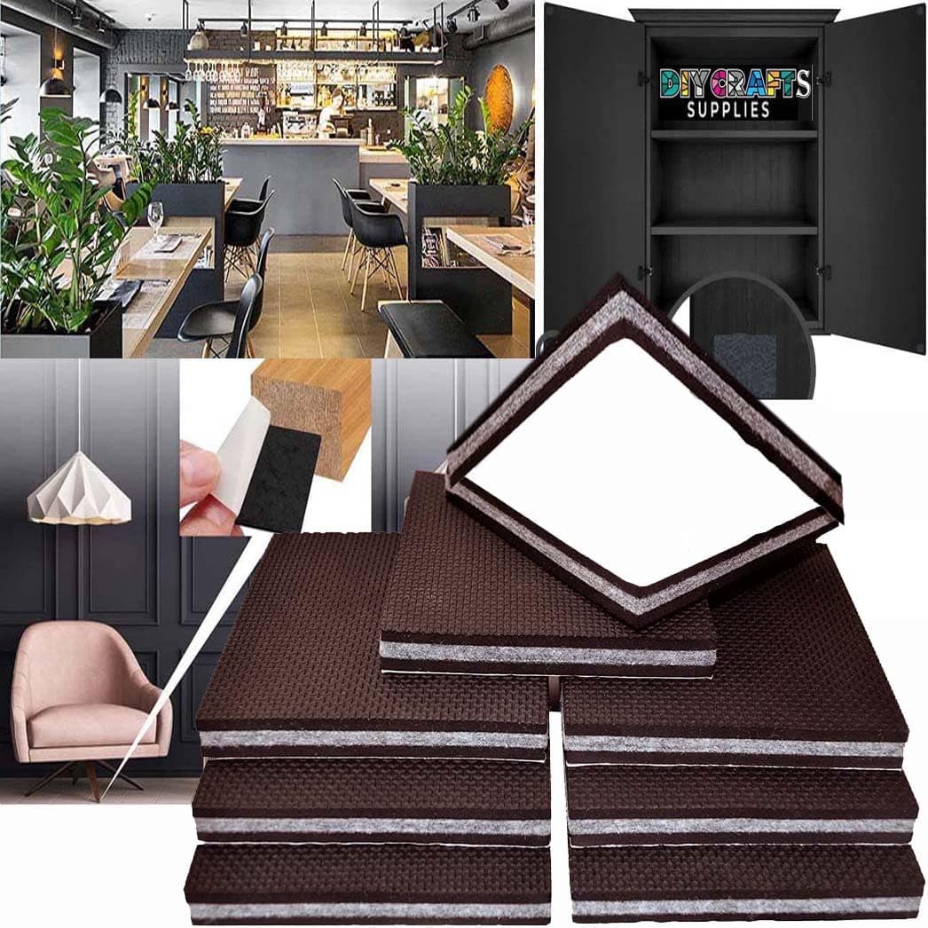 DIY Crafts 24, 24 Pcs, 4 inch, Non Slip Furniture Pads - Furniture Grippers! Rubber Feet Hardwood Floor Protectors for Furniture Legs - Couch Stoppers - Keep Your Furniture in Place Fore (24)