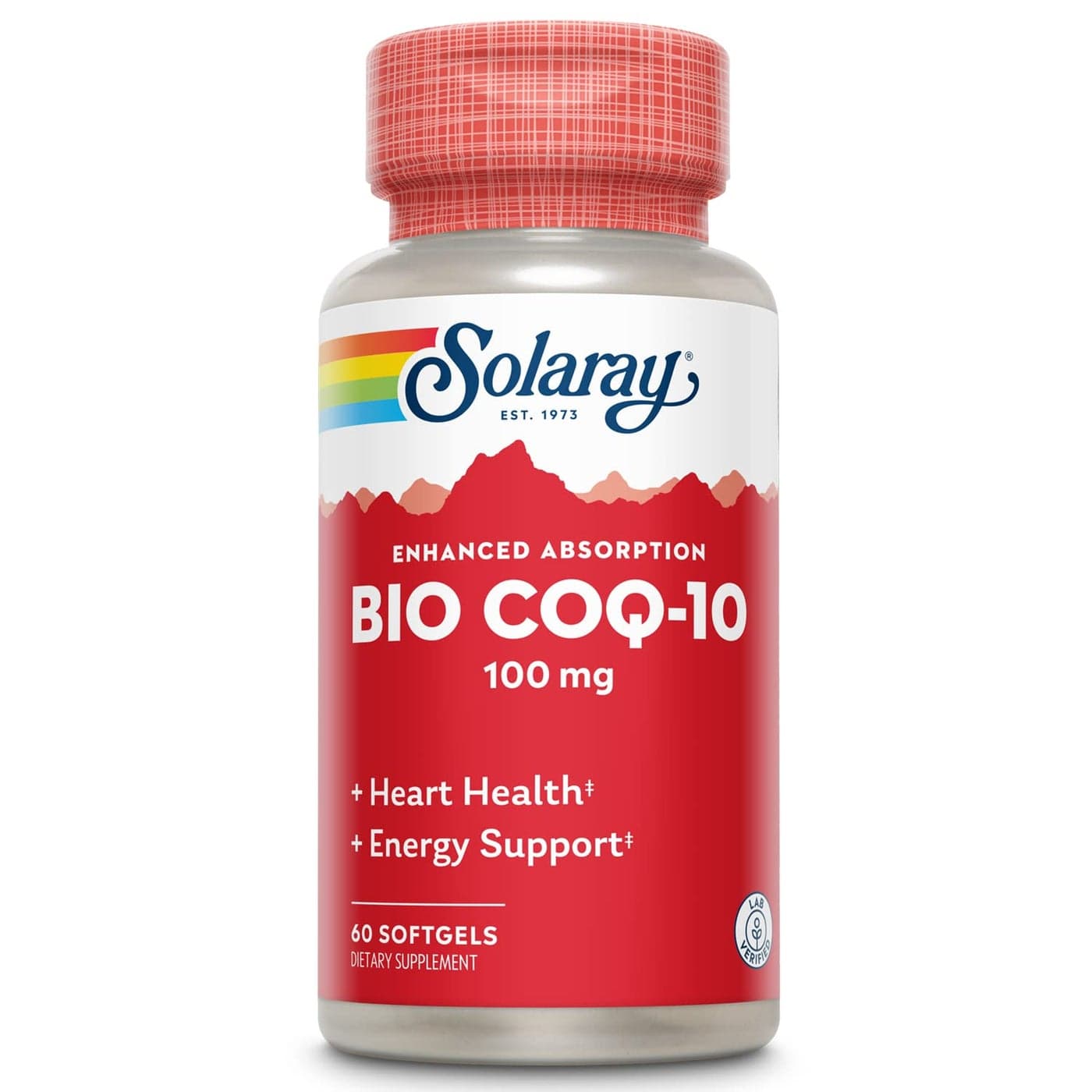 SOLARAY Bio CoQ10 100 mg Enhanced Absorption Vitamins A E Healthy Heart Cellular Energy Support 60 CT