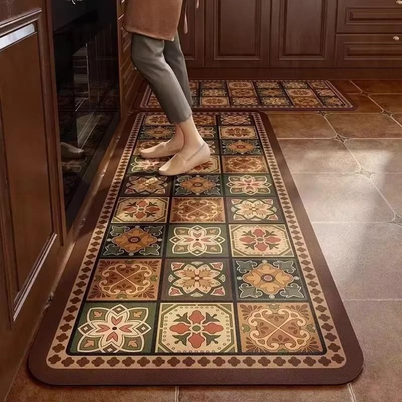 Dravizon Kitchen Mats, Waterproof Memory Foam Kitchen Rugs, Standing Desk Mat Floor Mats, Comfort Runner Rug Carpets for Kitchen Floor, Sink