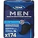 Tena Men Light Incontinence Protective Shield for Men Bladder Control Discrete Light Absorbency 174 Count