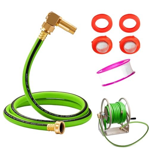 Litorange LF Brass Hose Reel Parts Fittings 5 FT Replacement Leader Hose Garden Hose Adapter Brass Replacement Part Swivel For Liberty Garden Products