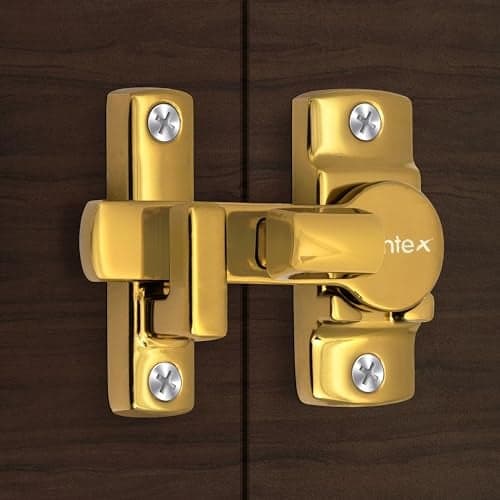 Plantex Door Latch for Balcony/Bathroom/Bedroom/Garden/Sliding Gate - Baby Latch Lock/Chitkani/Back Stopper - (PVD Gold)