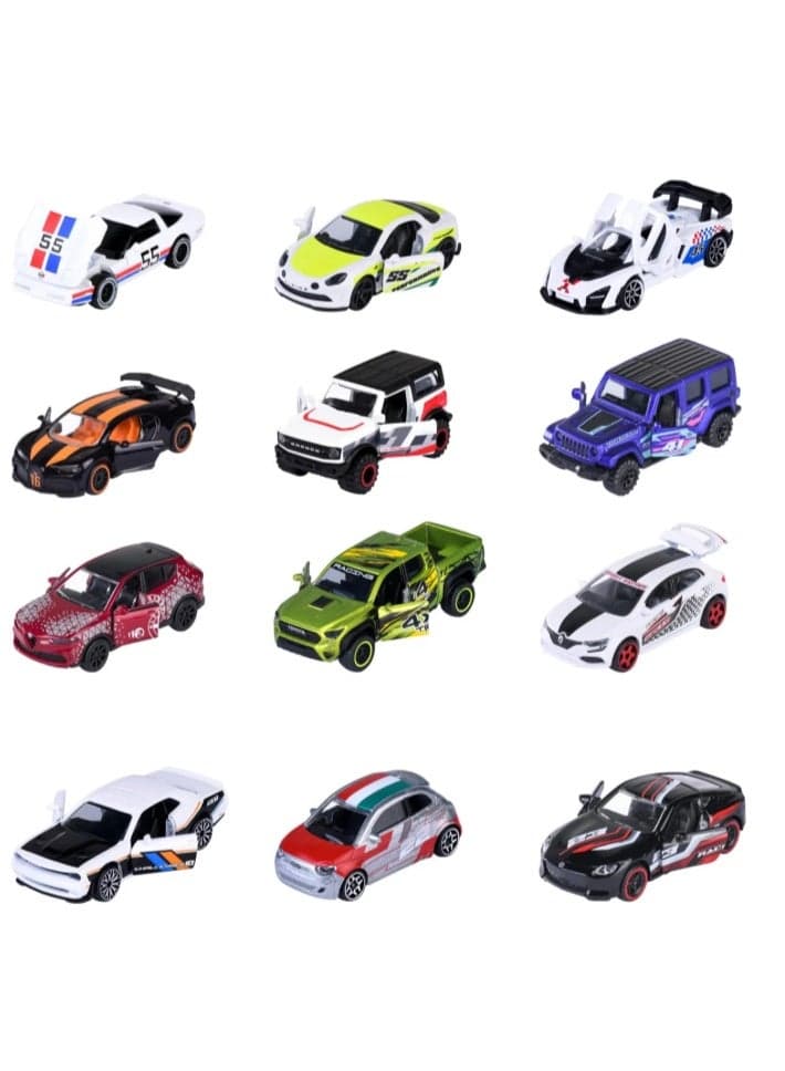 Majorette Auto Racing Premium Metal Toy Car with Freewheel, Suspension & Opening Parts, Assorted Styles