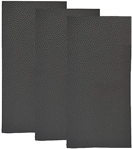 SUNBIRD 3 Pcs Black Leather Repair Kit 4"x8"in, for Couches and Cars Black Leather Repair Patches Kit for Couch Furniture Sofas Car Seat Handbag's Jackets Super, Thin Vinyl Repair Kit