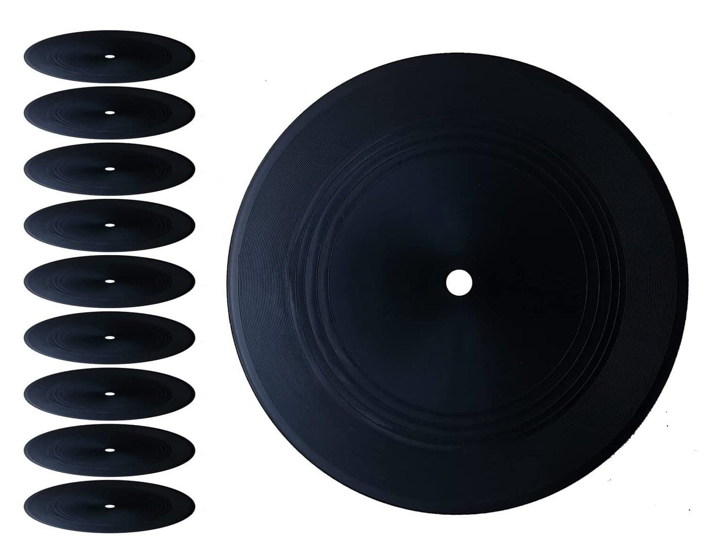 MINI ZOZI 7 inch Blank Vinyl Records Fake 10 PIECES in 1 PACK for Indie Aesthetic Room Decor or Home Decor on Wall for Bedroom or Living Room Discos Music Studio Hip Hop Decorative