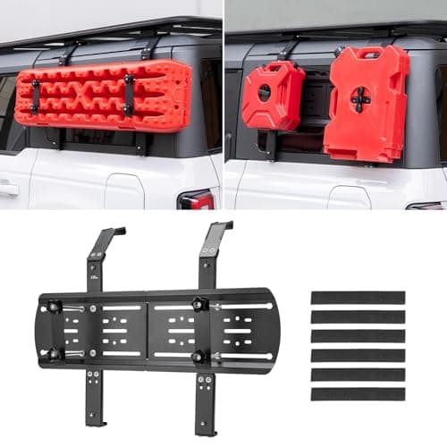 JOYTUTUS Rear Window Storage Molle Panel Kit for Bronco 4-Door | No-Drill Cargo Rack for Recovery Traction Boards Gas Can Shovel Mount | Heavy-Duty Scratch-Resistant Design