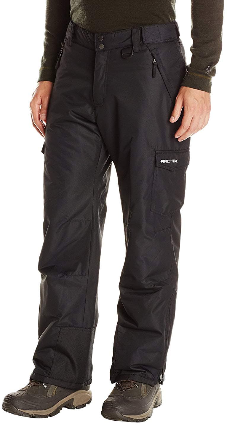 Arctix Men's Snowsports Cargo Pants, Black, Small/34" Inseam