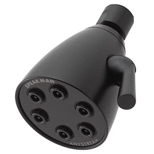 Speakman S2252MB Signature Brass Icon Anystream High Pressure Adjustable Shower Head Matte Black 3 Settings